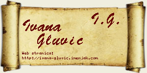 Ivana Gluvić vizit kartica
